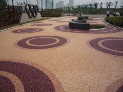 彩色透水混凝土地坪 彩色透水混凝土地坪